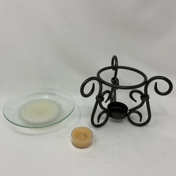 PartyLite Candle Scroll Tealight holder Wax Warmer - Picture 2 of 6